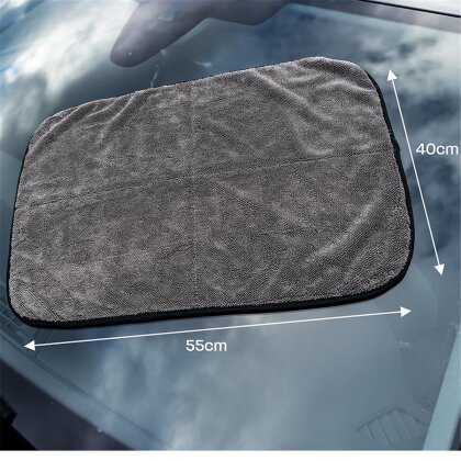Grey Rillium Microfibre Car Dry Cloth