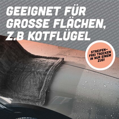 Nuke Guys - Gamma Dryer L - microfiber dryer sheet - 1400 GSM - gray 40 x 60 cm