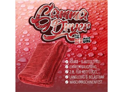 Nuke Guys - Gamma Dryer L - microfiber dryer sheet - 1400 GSM - red 40 x 60 cm