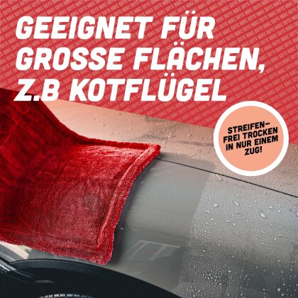 Nuke Guys - Gamma Dryer L - microfiber dryer sheet - 1400 GSM - red 40 x 60 cm
