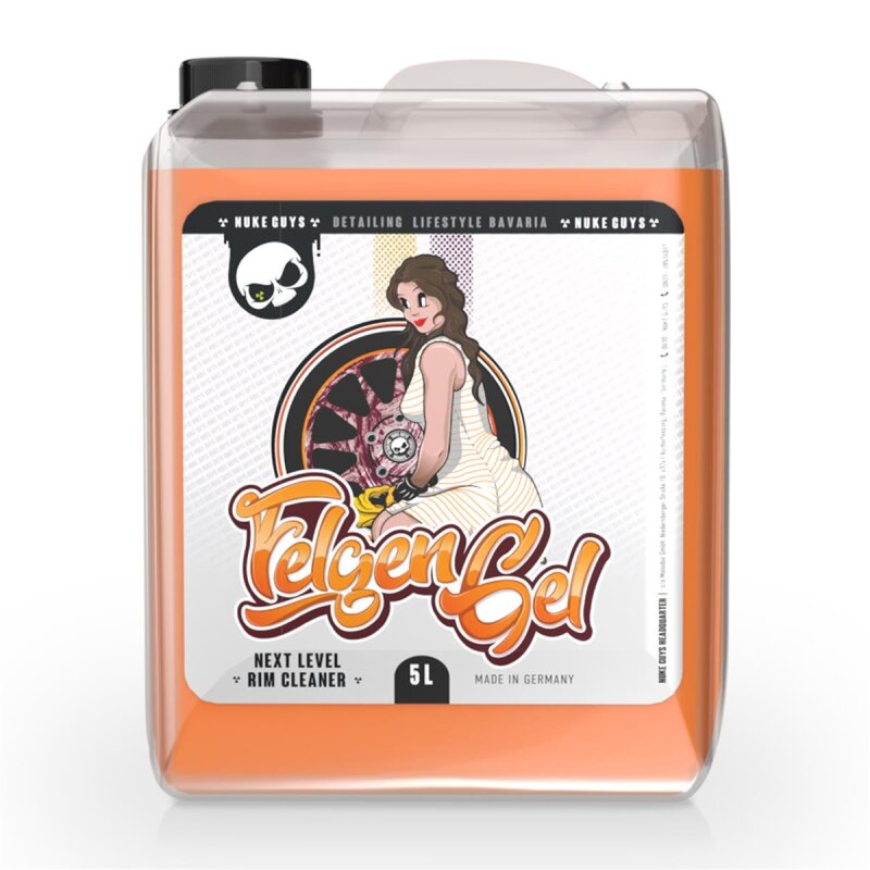 Nuke Guys Gel Rim Cleaner, 1 Litre Spray Bottle With Canyon Spray Head, PH Neutral, Suitable For Aluminium Rims, Steel Rims And Hubcaps, Soft And